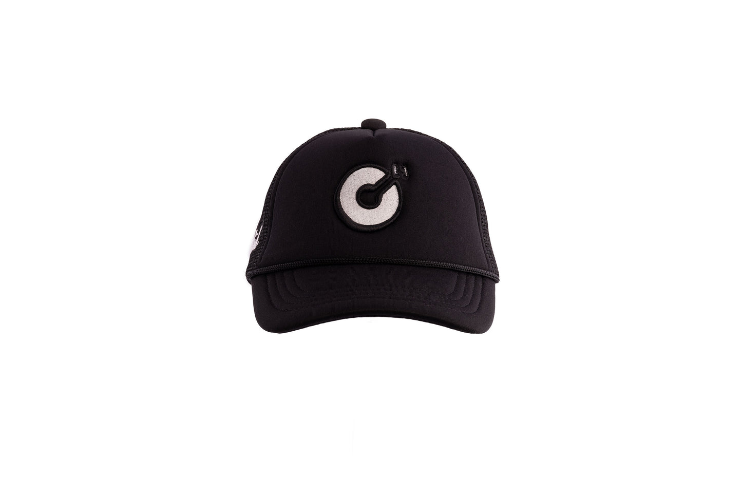 "C"  Black/White Kid Foam Trucker